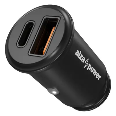 Nabíječka do auta AlzaPower Car Charger C520 Fast Charge + Power Delivery 30W černá