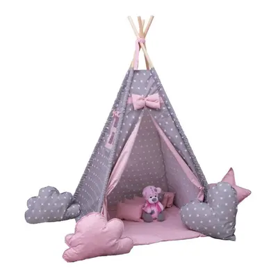 Dětský stan BabyTýpka teepee Stars pink