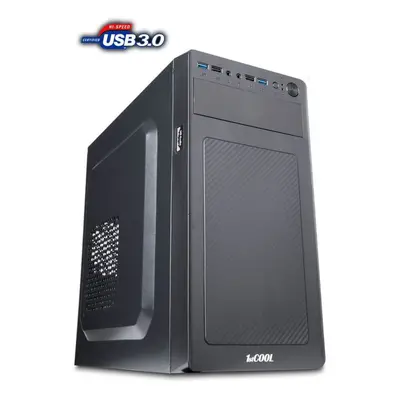 1stCOOL skříň STEP 3 ver.3 + čtečka karet, micro ATX, AU, 2XUSB 3.0 + 2x USB 2.0, bez zdroje, Bl