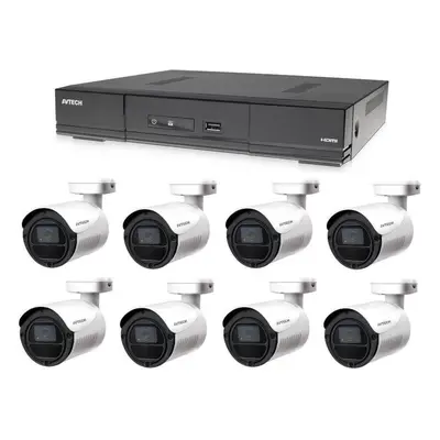 Kamerový systém AVTECH 1x DVR DGD1009AV a 8x 2MPX Bullet kamera DGC1105YFT