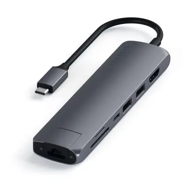 Replikátor portů Satechi Aluminium Type-C Slim Multiport (1xHDMI 4K,2x USB-A,1x SD,1x Ethernet) 