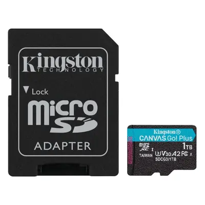 Paměťová karta Kingston MicroSDXC 1TB Canvas Go! Plus + SD adaptér