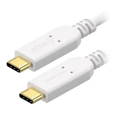 Datový kabel AlzaPower Core USB-C to USB-C 3.2 Gen 1 100W 1m bílý