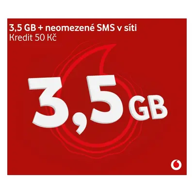 SIM karta Vodafone datová karta - 3,5 GB dat