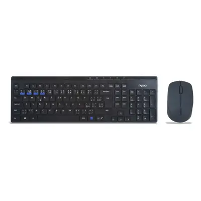 Set klávesnice a myši Rapoo 8100M Wireless Multi-Mode Black - CZ/SK