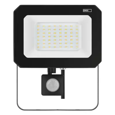 LED reflektor EMOS LED reflektor SIMPO s pohybovým čidlem, 50 W, černý, neutrální bílá