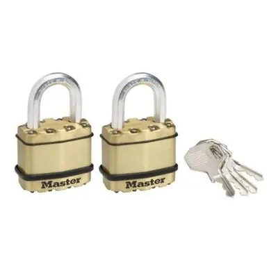 Visací zámek Master Lock Set 2 ks mosazných visacích zámků M1BEURT Master Lock Excell 45mm