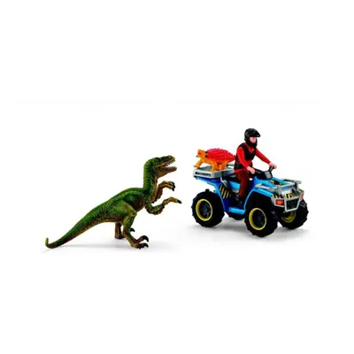 Schleich 41466 Útěk před velociraptorem na čtyřkolce