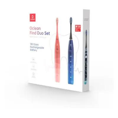 Elektrický zubní kartáček Oclean Find Duo Set Sonic Electric Toothbrush Red&Blue