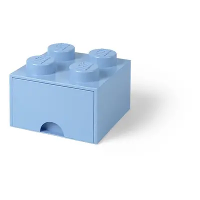 Úložný box LEGO Úložný box 4 s šuplíkem - světle modrá