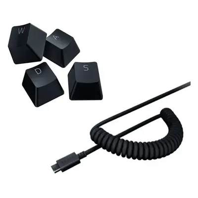 Herní set Razer PBT Keycap + Coiled Cable Upgrade Set - Classic Black - US/UK