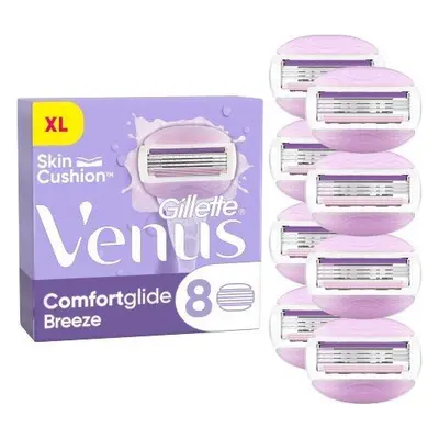 Dámské náhradní hlavice GILLETTE Venus ComfortGlide Breeze, dámské náhradní hlavice, 8 ks