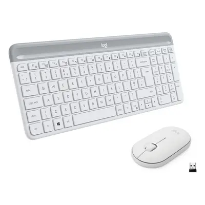 Set klávesnice a myši Logitech Slim Wireless Combo MK470, bílá - US