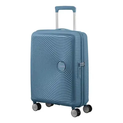 Cestovní kufr American Tourister Soundbox Spinner 55 EXP Stone Blue