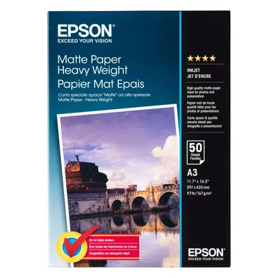 Fotopapír Epson Matte Paper Heavy Weight - DIN A3 - 167g/m2 - 50 listů