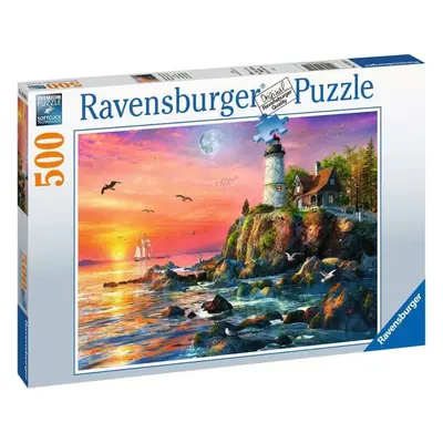 RAVENSBURGER Puzzle Maják při západu slunce 500 dílků