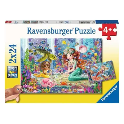 RAVENSBURGER Puzzle Mořské panny 2x24 dílků