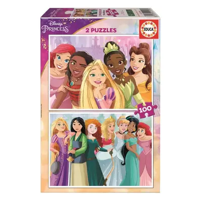 Puzzle Educa Puzzle Disney princezny 2x100 dílků