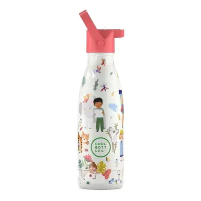 Cool Bottles dětská nerezová termolahev Kids Curious Explorers třívrstvá 350 ml 3D