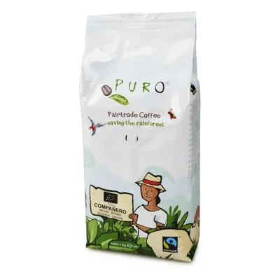 Káva Puro Zrnková káva Fairtrade BIO COMPANERO 1kg