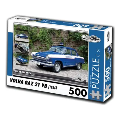 Puzzle Retro-auta Puzzle č. 51 Volha Gaz 21 VB (1966) 500 dílků