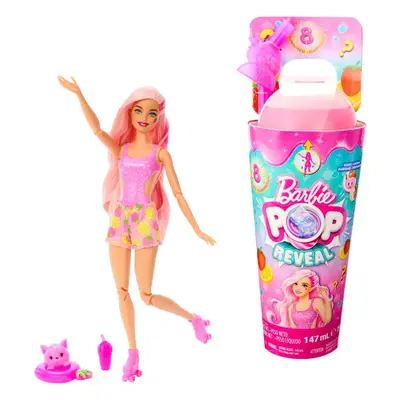 Panenka Barbie Pop Reveal Barbie šťavnaté ovoce - Jahodová limonáda