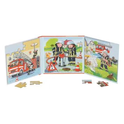 GOKI Magnetická puzzle kniha Hasičský sbor 2x20 dílků