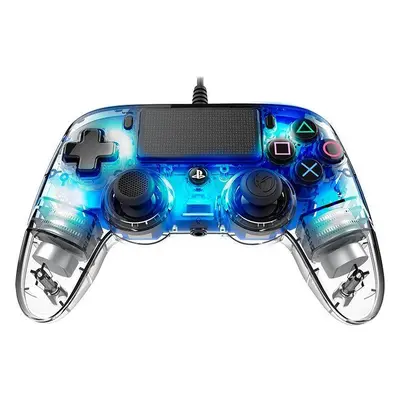 Gamepad Nacon Wired Compact Controller PS4 - průhledný modrý