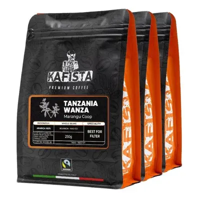 Káva Kafista Výběrová káva "Costa Rica paradise" - 100% Arabica - Zrnková Káva 3 x 250 g