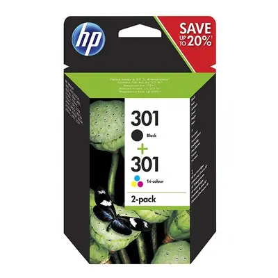 HP originální ink N9J72AE, black/color, blistr, 190/165str., HP 301, HP 2-pack Deskjet 1510, 305