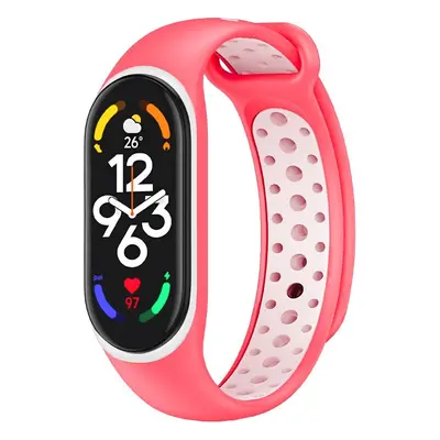 Řemínek Eternico Sporty pro Xiaomi Mi band 5 / 6 / 7 silk pink and white