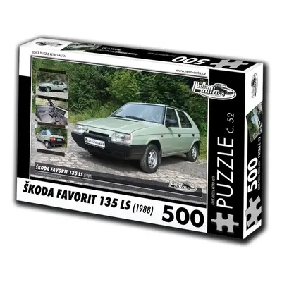 Puzzle Retro-auta Puzzle č. 52 Škoda Favorit 135 LS (1988) 500 dílků