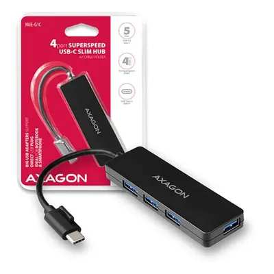 USB Hub AXAGON HUE-G1C USB-C SLIM Hub 4-Port USB 3.2 Gen 1