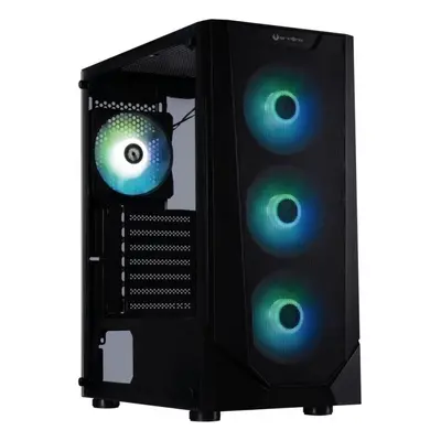 BitFenix skříň C60 Negro / ATX / 4x 120mm ARGB fan + controller / 2xUSB 2.0 / USB 3.0 / tvrzené