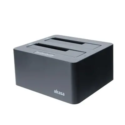 Externí dokovací stanice AKASA DuoDock X3, 2 x Dualní HDD/SSD slot USB 3.1 Gen 1 / AK-DK08U3-BKC