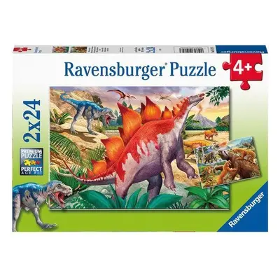 Puzzle Ravensburger puzzle 051793 Svět dinosaurů 2x24 dílků