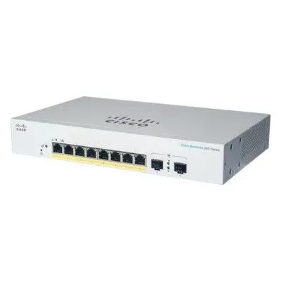 Cisco switch CBS220-8FP-E-2G (8xGbE,2xSFP, 8xPoE+,130W,fanless) - REFRESH