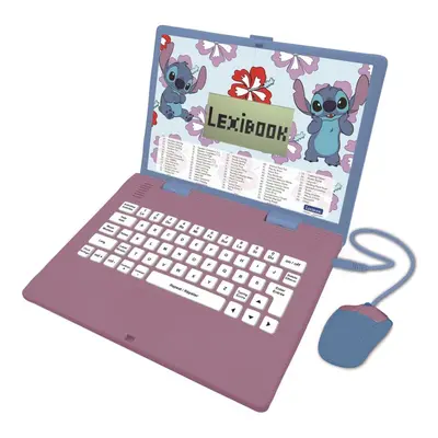 Dětský notebook Dvojjazyčný vzdělávací notebook Stitch – 124 aktivit (CZ/EN)