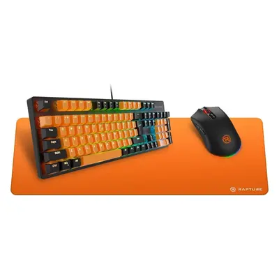 Set klávesnice a myši Rapture ELITE Gaming Set oranžovo-černý - CZ/SK