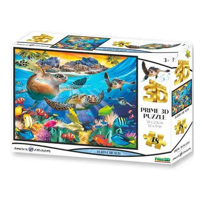 PRIME 3D Puzzle Želví pláž 3D 48 dílků