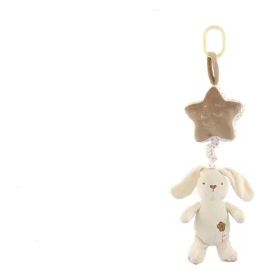 Hračka na kočárek Teddies Zajíc s hvězdou závěs na postýlku natahovací hrací strojek