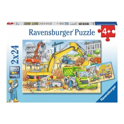 RAVENSBURGER Puzzle Práce na stavbě 2x24 dílků