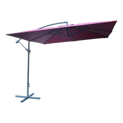 Slunečník ROJAPLAST Slunečník zahradní 8080 boční 270x270cm bordo