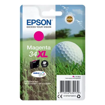 Epson originální ink C13T34734010, T347340, 34XL, magenta, 10.8ml, Epson WF-3720DWF, 3725DWF