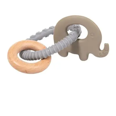 Kousátko Bo Jungle B-Rattle Rings Kousátko Elephant Blue