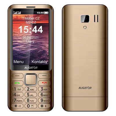 Mobilní telefon Aligator D950 zlatá