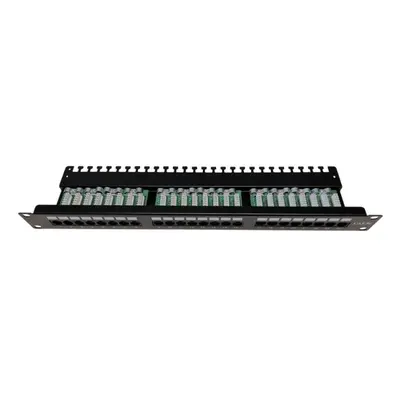 XtendLan Patch panel 19", 24 portů, C5E, vyvazovací úchytky, 2xAu