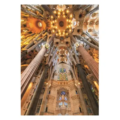 EDUCA Puzzle Sagrada Familia - interiér, Barcelona (Španělsko) 1000 dílků