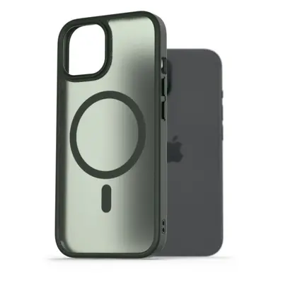 AlzaGuard Matte Case Compatible with Magsafe pro iPhone 15 tmavě zelený AGD-PCMM63DE