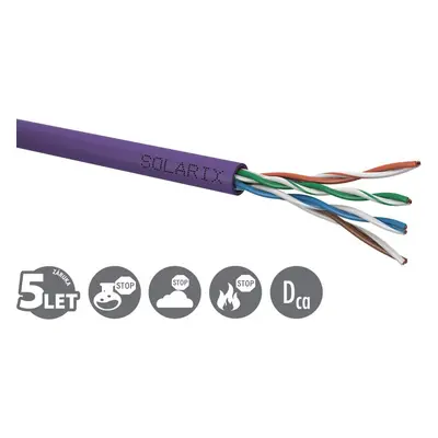 Instalační kabel Solarix CAT5E UTP LSOH Dca-s1,d2,a1 100m/box SXKD-5E-UTP-LSOH